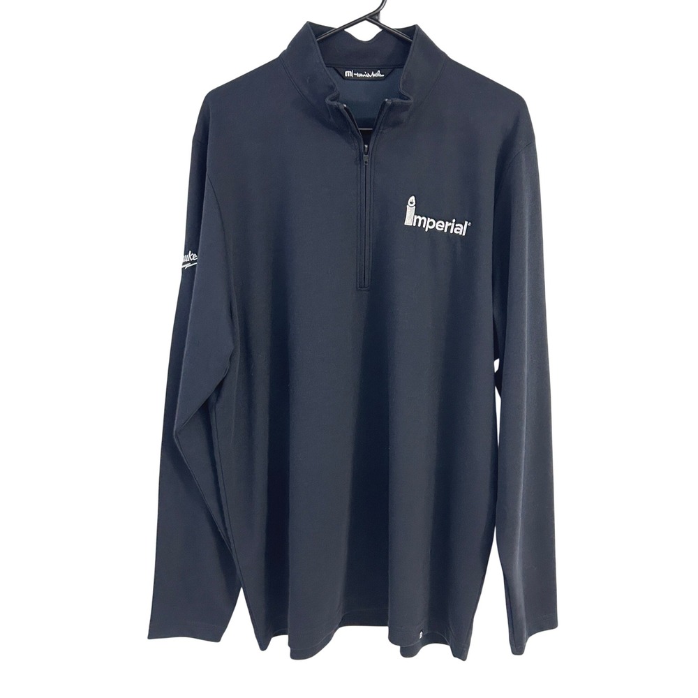 TravisMathew Quarter Zip Pullover XL Black Milwaukee Imperial Golf Performance